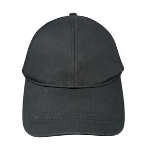 C.C Exclusives Ponytail Trucker Hat Black One Size Adjustable Mesh Back Blank